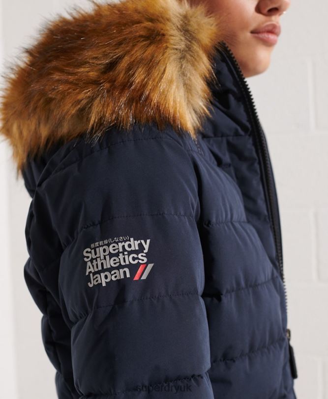 Arctic Tall Puffer Coat Women Navy Clothing Superdry 66N8N3646