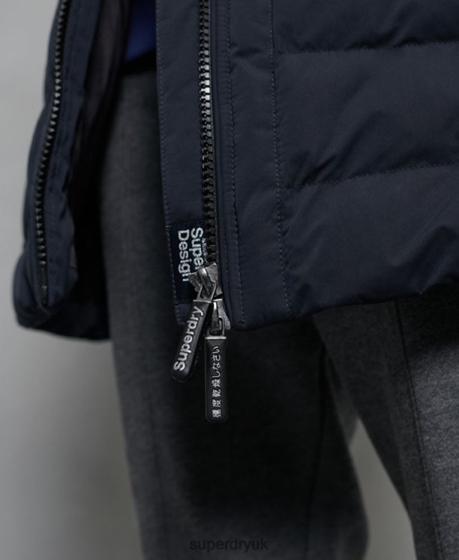 Arctic Tall Puffer Coat Women Navy Clothing Superdry 66N8N5655