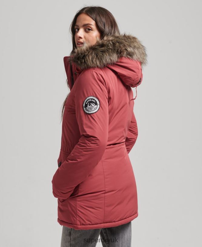 Ashley Everest Parka Coat Women Red Clothing Superdry 66N8N5466
