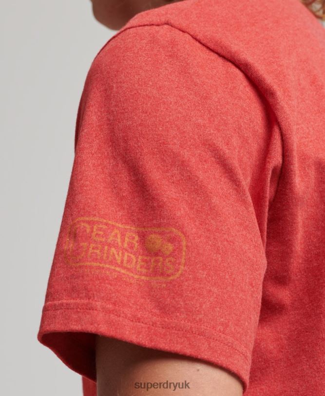 Athletic City Script T-Shirt Men Red Clothing Superdry 66N8N4894