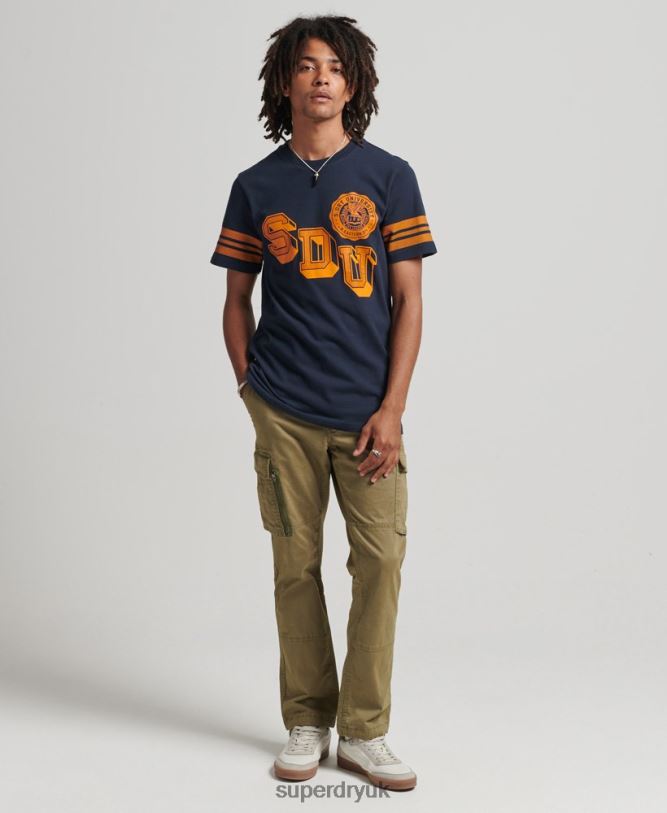Athletic College Graphic T Shirt Men Navy Clothing Superdry 66N8N4875