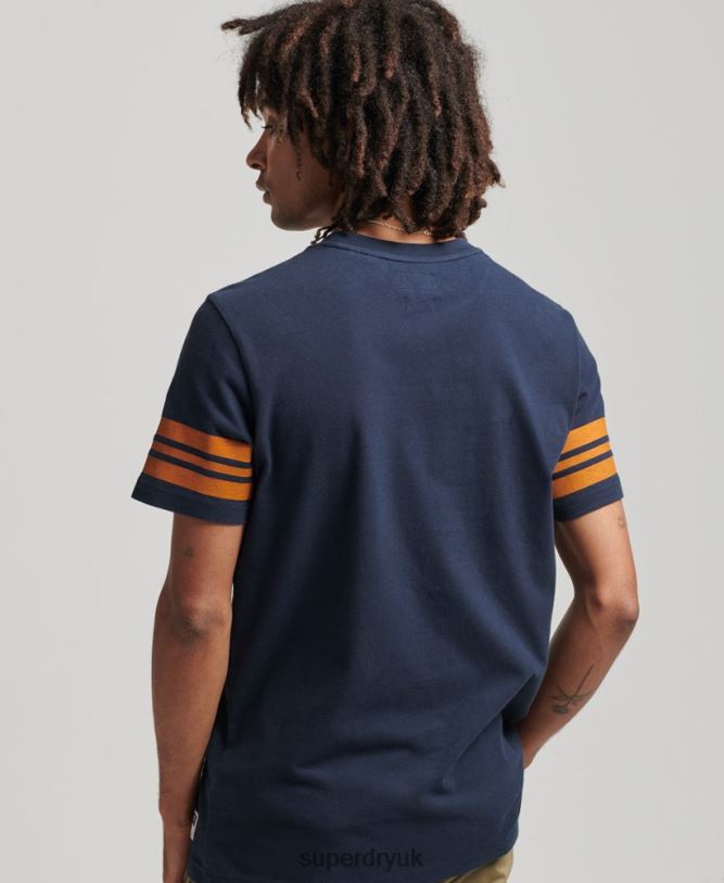 Athletic College Graphic T Shirt Men Navy Clothing Superdry 66N8N4875