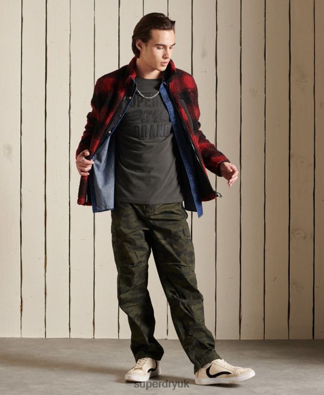 Black Out Long Sleeve Top Men Dark Grey Clothing Superdry 66N8N1579