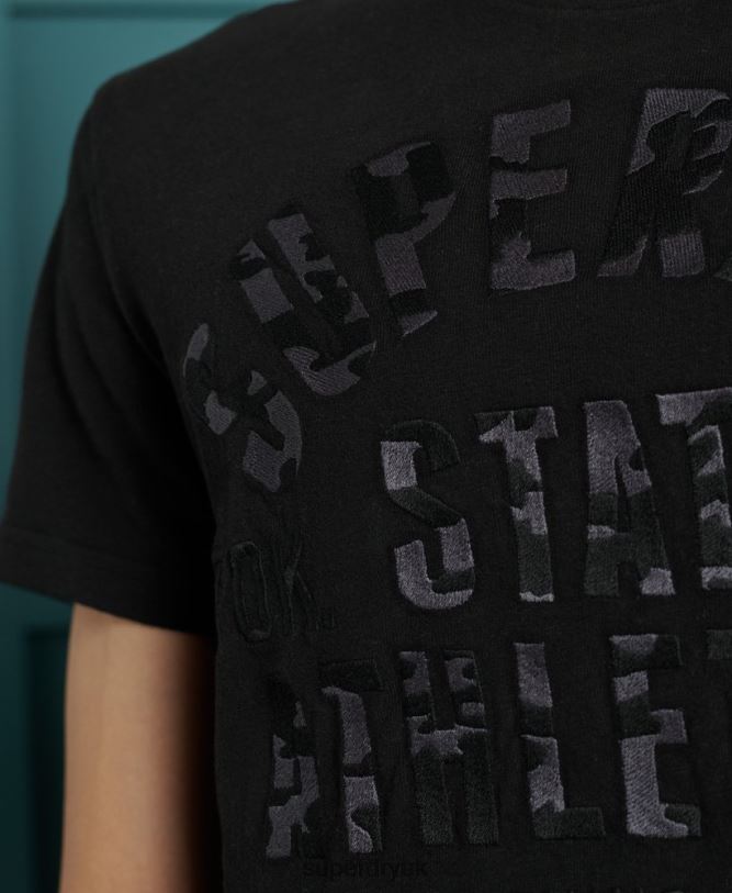 Black Out T-Shirt Men Black Clothing Superdry 66N8N4964