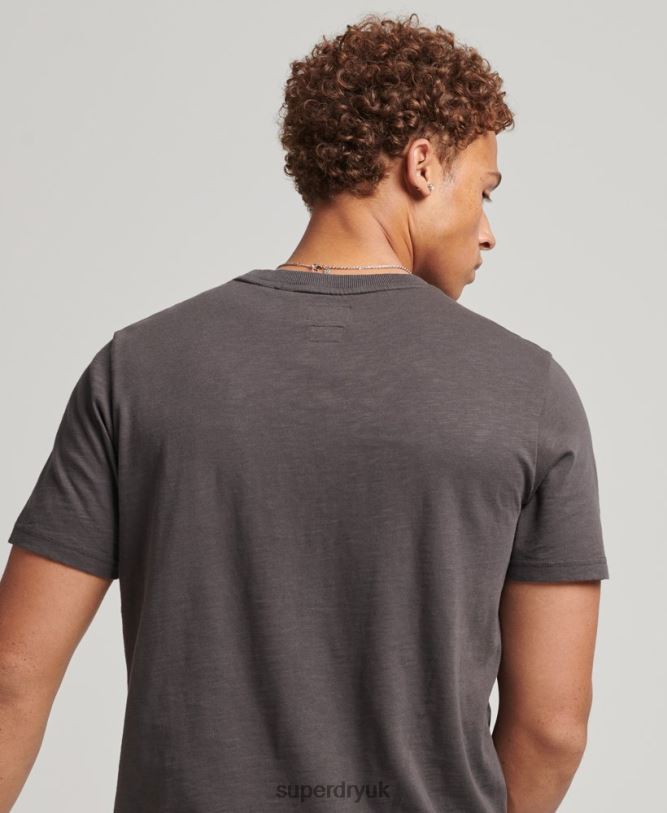 Blackout Rock Graphic T-Shirt Men Dark Grey Clothing Superdry 66N8N4932