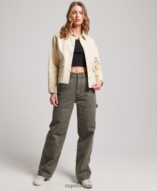 Chore Coat Women Beige Clothing Superdry 66N8N5412