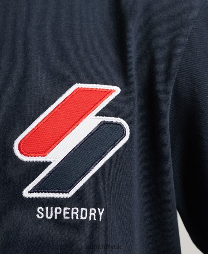 Classic Applique T-Shirt Men Navy Clothing Superdry 66N8N4926