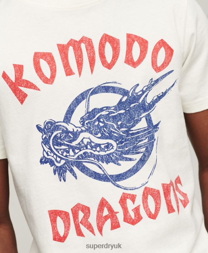 Classic Dragon T-Shirt Men Cream Clothing Superdry x Komodo 66N8N43