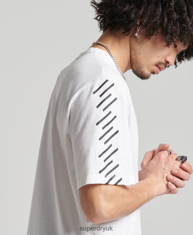 Code Core Sport T-Shirt Men White Clothing Superdry 66N8N4920