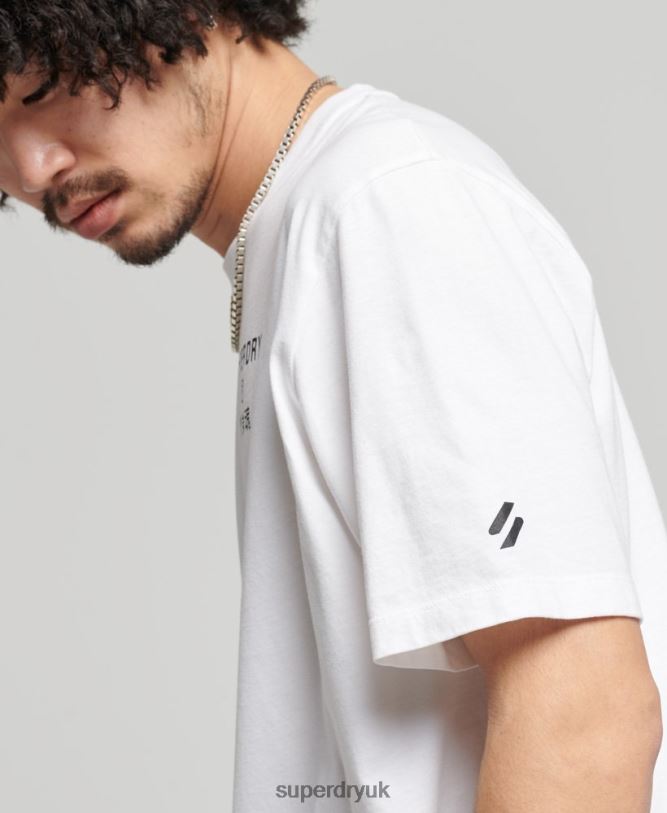 Code Core Sport T-Shirt Men White Clothing Superdry 66N8N4920
