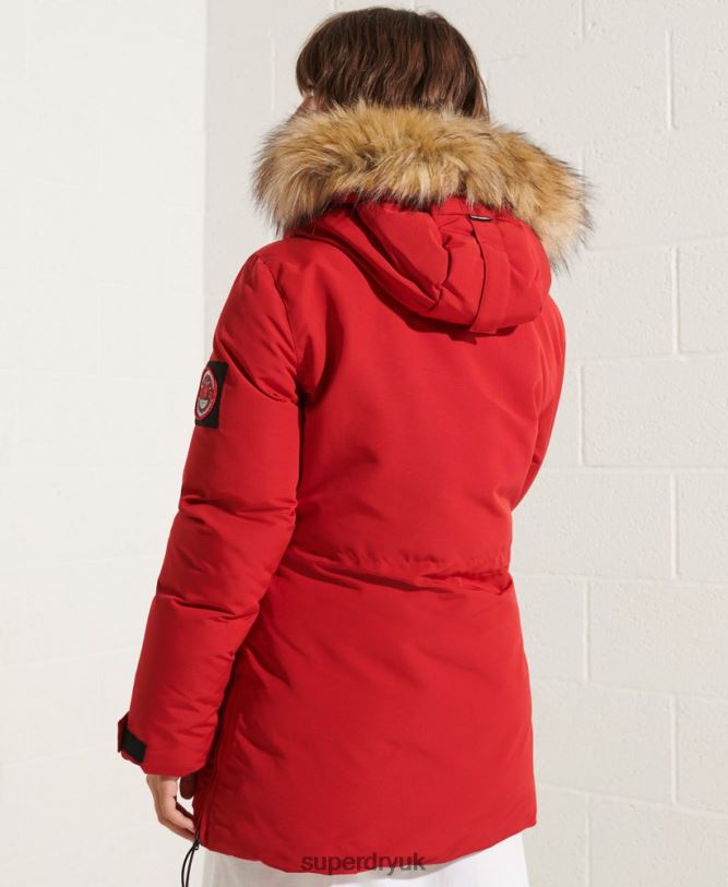 Code Everest Parka Coat Women Red Clothing Superdry 66N8N5589
