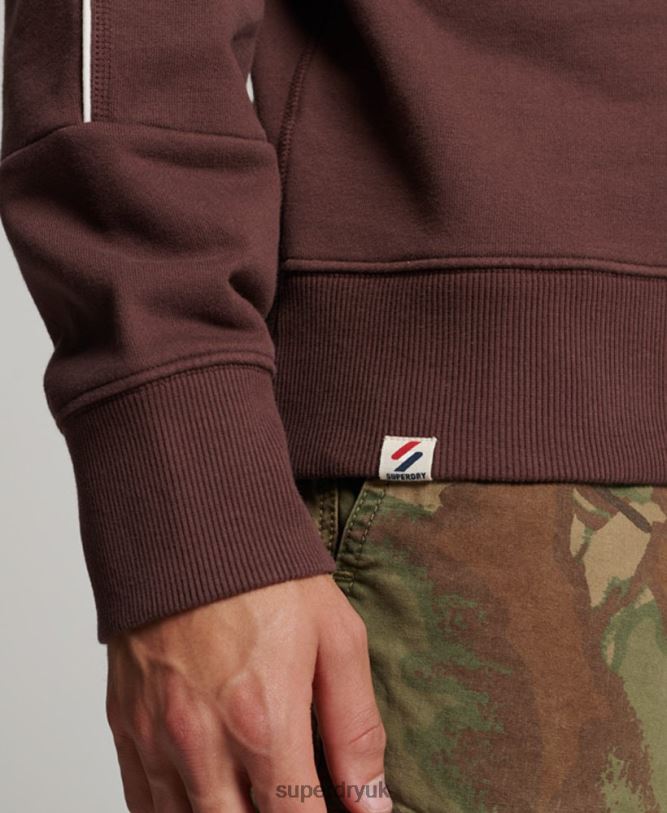 Code Heritage Crew Sweatshirt Men Brown Clothing Superdry 66N8N117