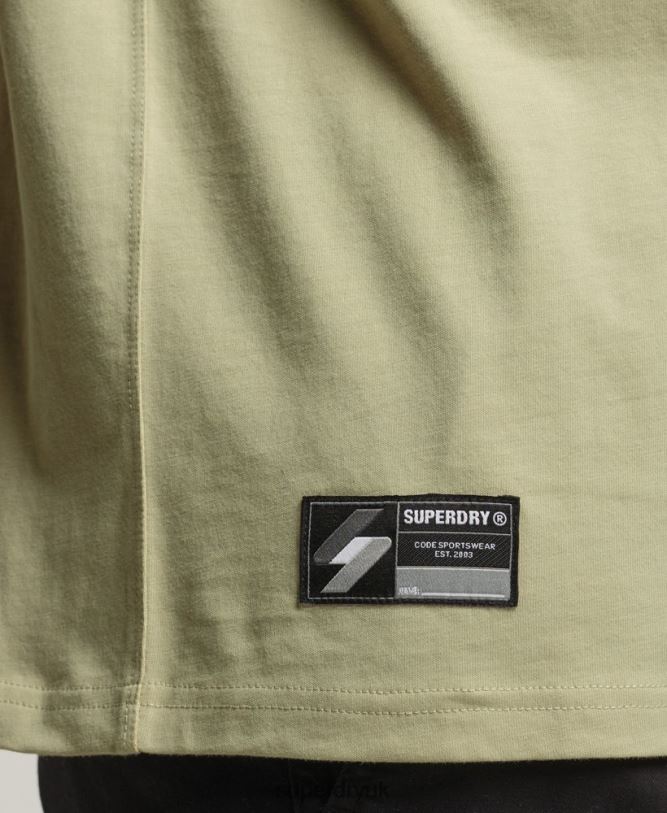 Code Micro Logo T-Shirt Men Beige Clothing Superdry 66N8N4835