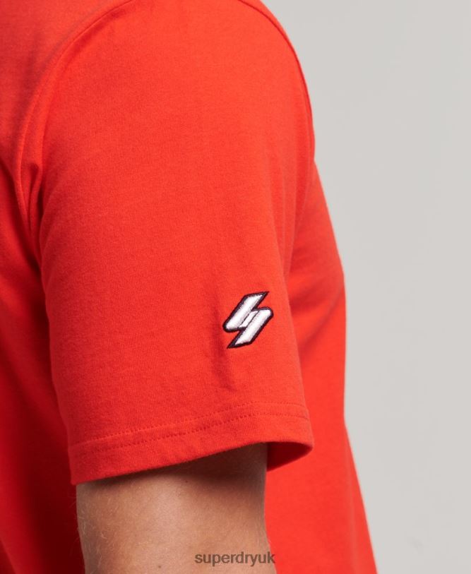 Code Micro Logo T-Shirt Men Red Clothing Superdry 66N8N4799