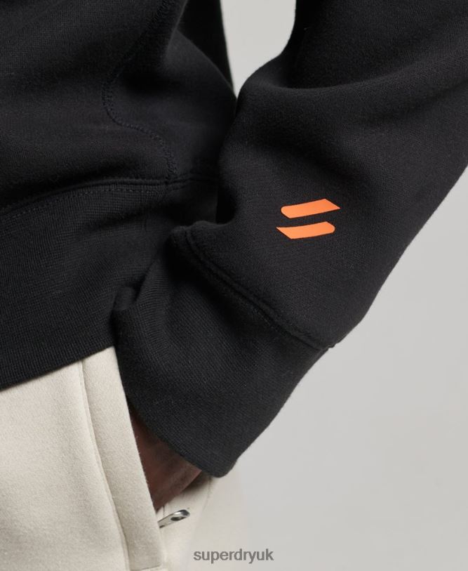 Code Sportswear Crew Sweatshirt Men Black Clothing Superdry 66N8N630