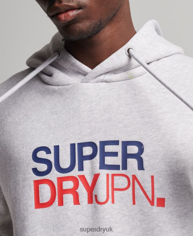 Code Sportswear Hoodie Men Grey Clothing Superdry 66N8N495