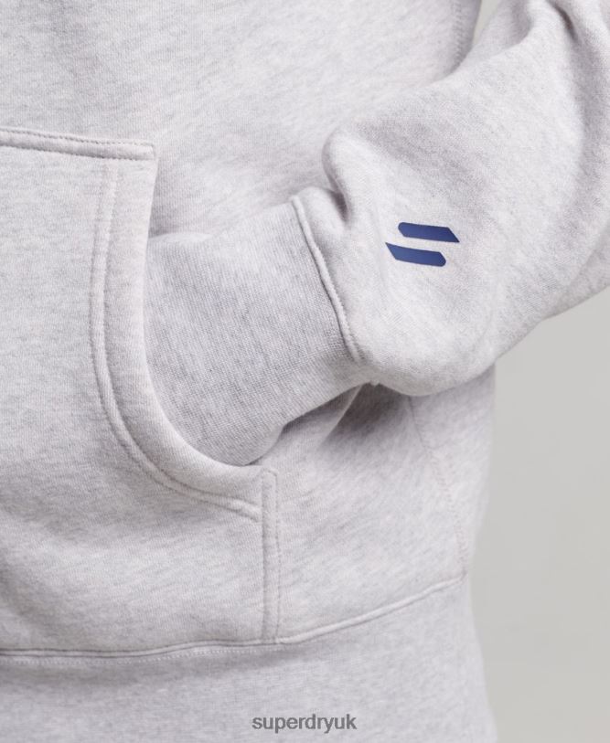 Code Sportswear Hoodie Men Grey Clothing Superdry 66N8N495