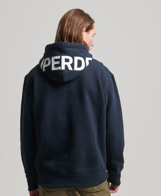 Code Sportswear Hoodie Men Navy Clothing Superdry 66N8N541