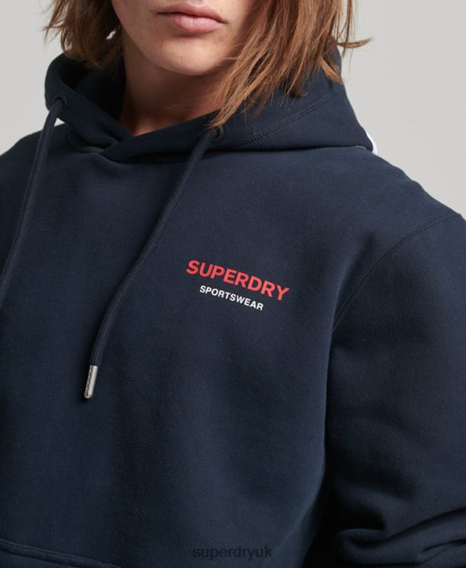 Code Sportswear Hoodie Men Navy Clothing Superdry 66N8N541