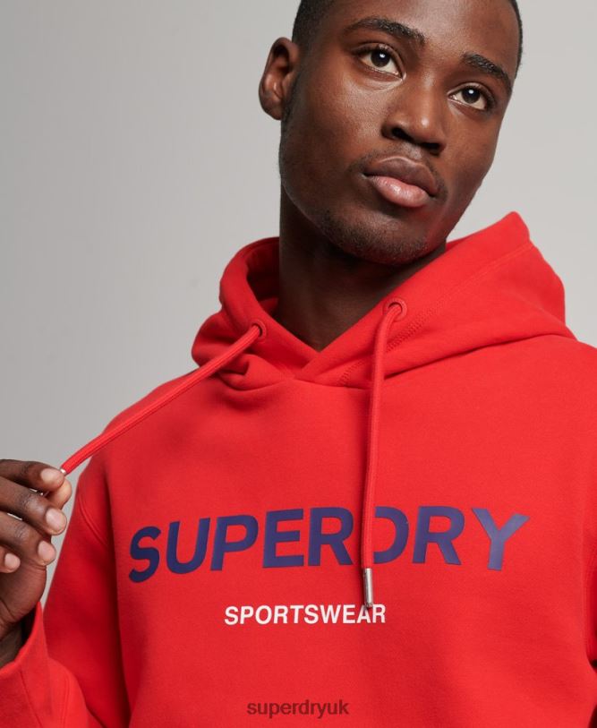 Code Sportswear Hoodie Men Red Clothing Superdry 66N8N540