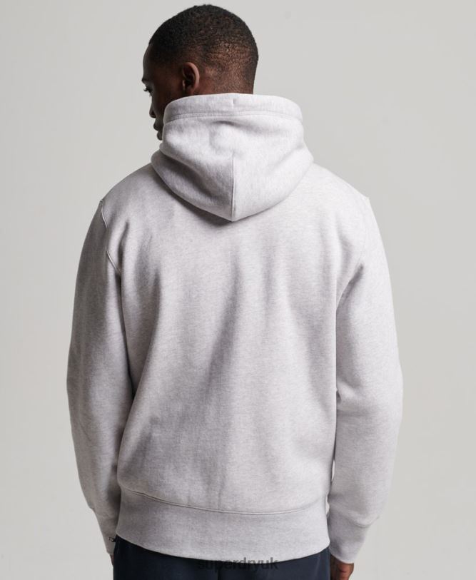Code Sportswear Zip Hoodie Men Grey Clothing Superdry 66N8N543