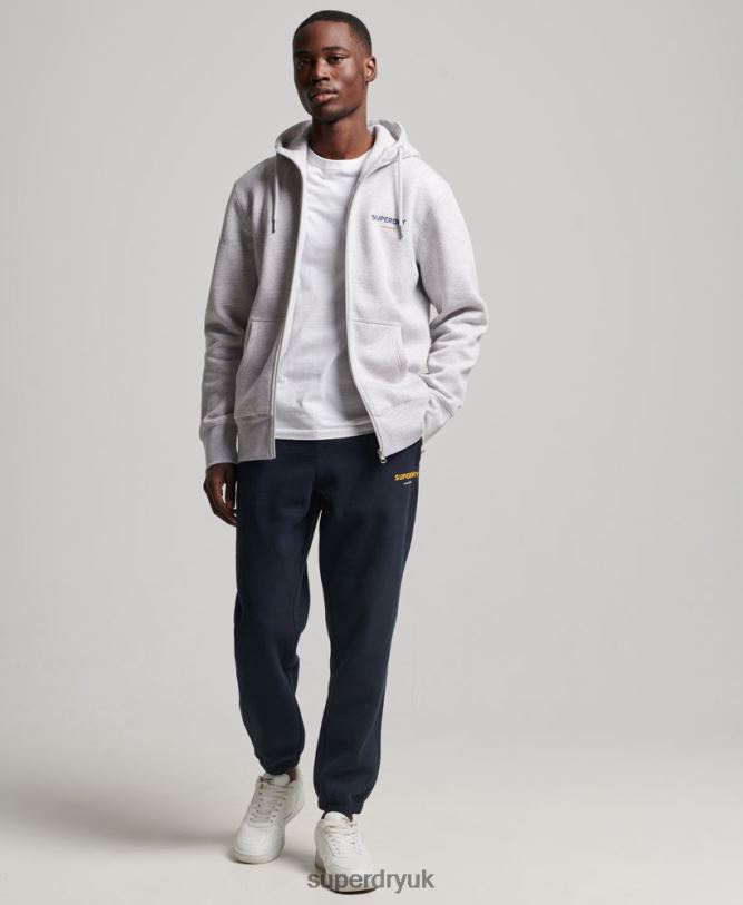 Code Sportswear Zip Hoodie Men Grey Clothing Superdry 66N8N543