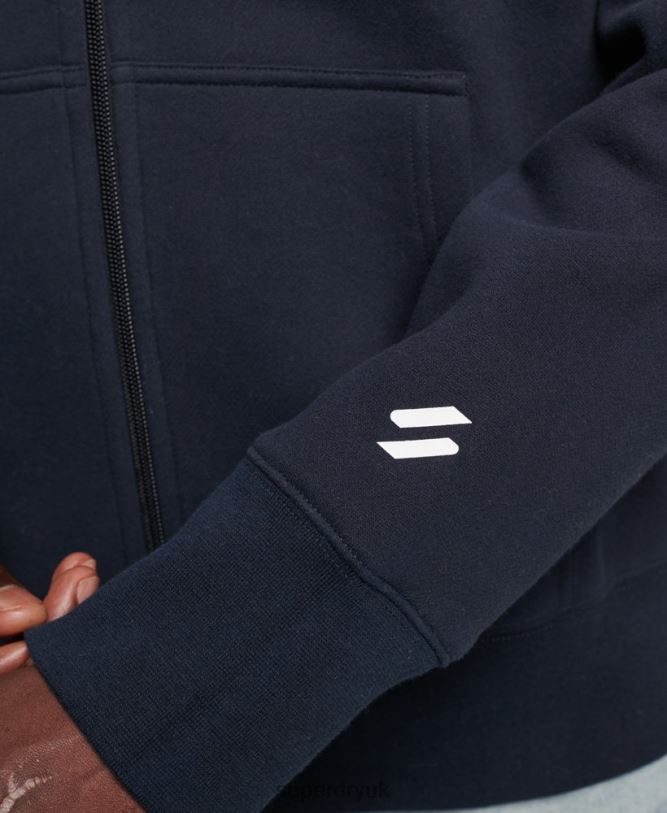Code Sportswear Zip Hoodie Men Navy Clothing Superdry 66N8N519