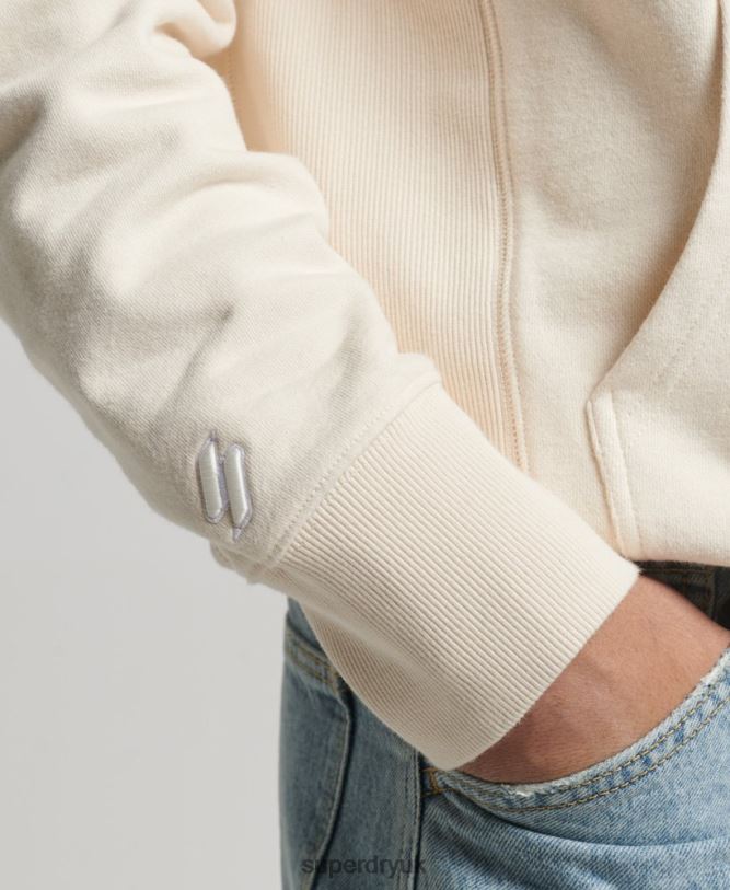 Code Surplus Logo Hoodie Men Cream Clothing Superdry 66N8N466