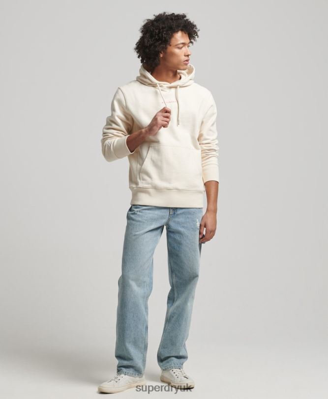 Code Surplus Logo Hoodie Men Cream Clothing Superdry 66N8N466