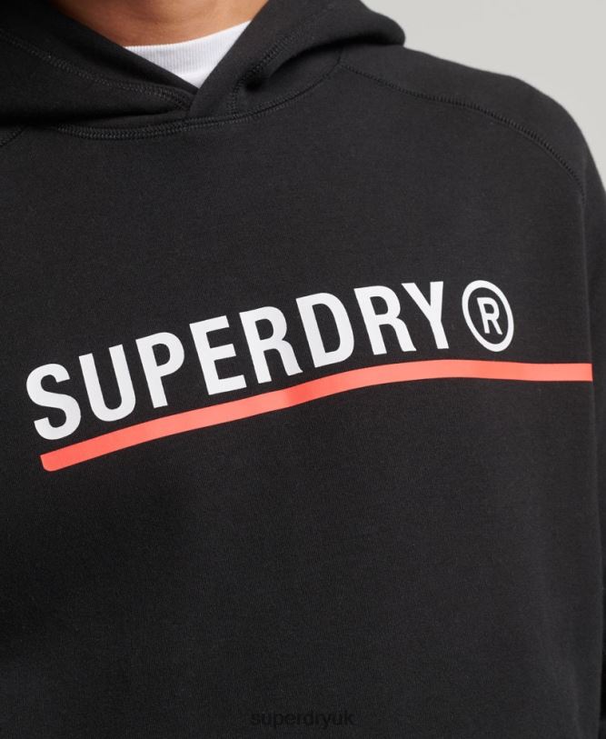 Code Tech Graphic Hoodie Men Black Clothing Superdry 66N8N5059