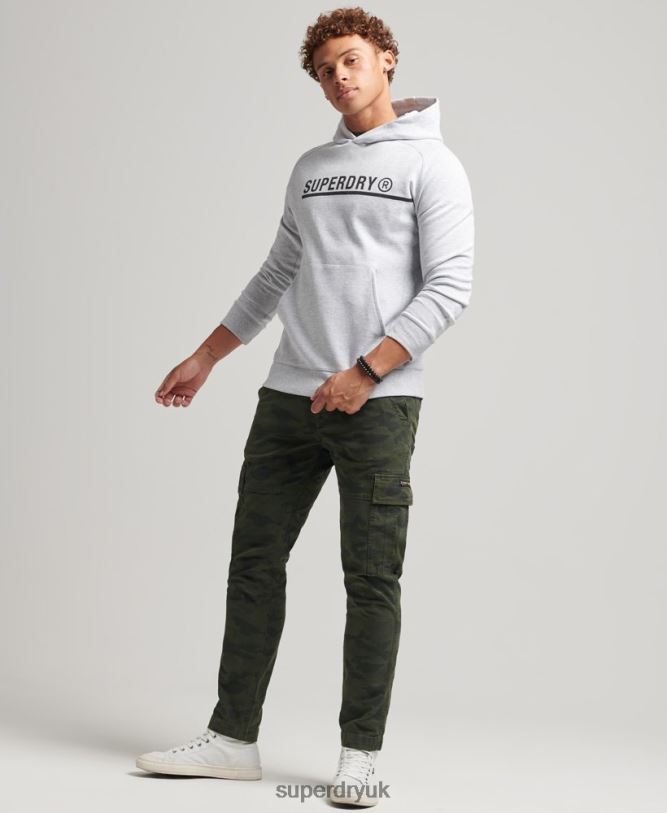 Code Tech Graphic Hoodie Men Grey Clothing Superdry 66N8N5103