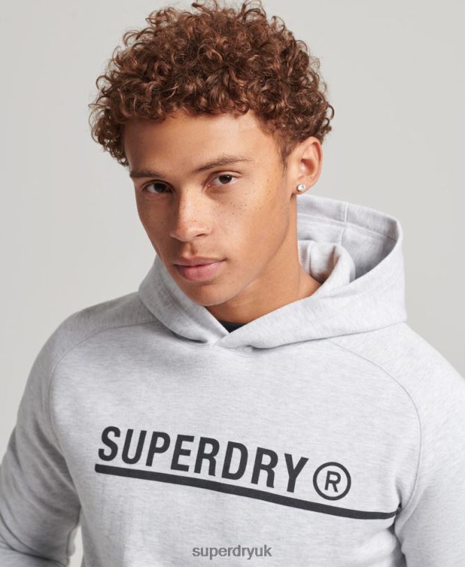 Code Tech Graphic Hoodie Men Grey Clothing Superdry 66N8N5103