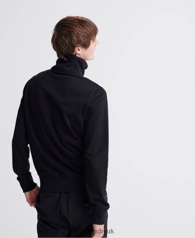 Collective Loopback Track Top Men Black Clothing Superdry 66N8N876