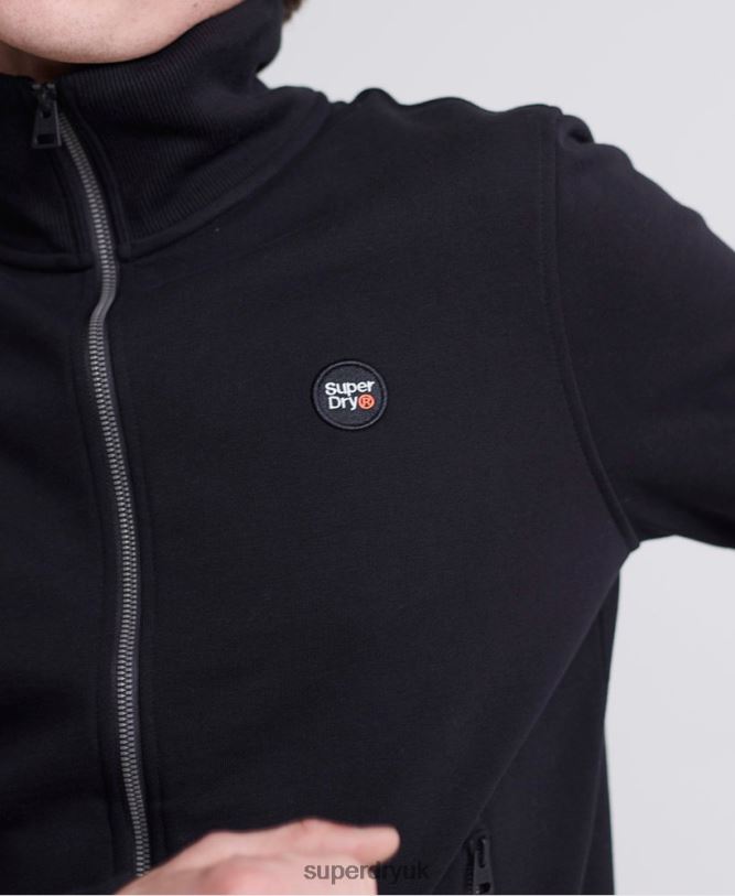 Collective Loopback Track Top Men Black Clothing Superdry 66N8N876