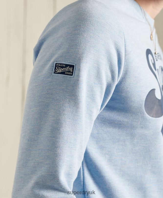 Collegiate Crew Neck Sweatshirt Men Blue Clothing Superdry 66N8N870