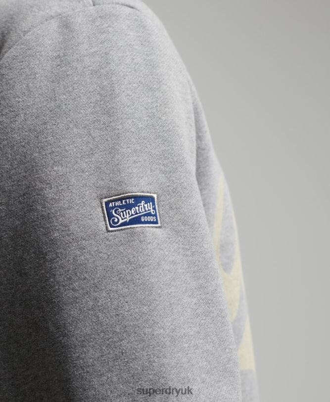 Collegiate Crew Sweatshirt Men Dark Grey Clothing Superdry 66N8N782