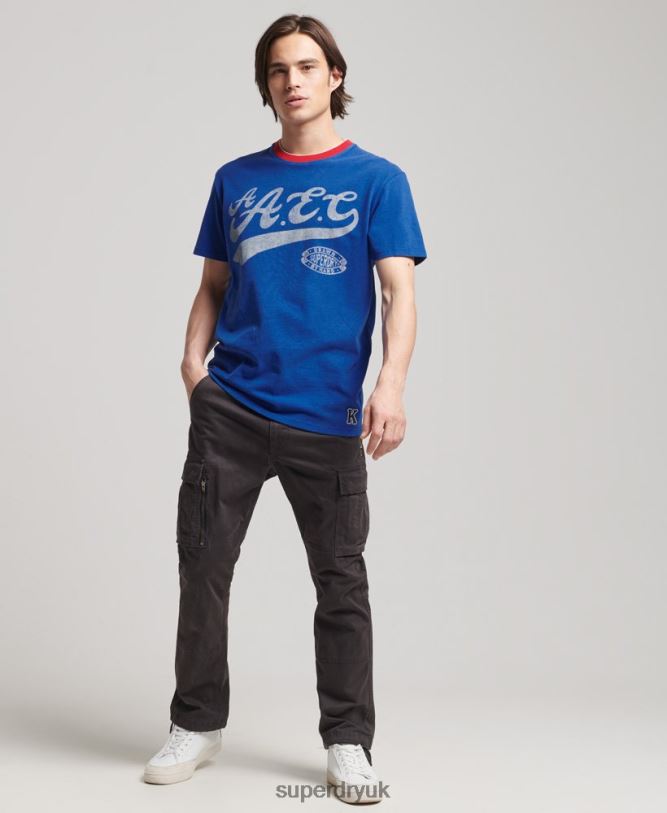 Collegiate T-shirt Men Blue Clothing Superdry 66N8N4961