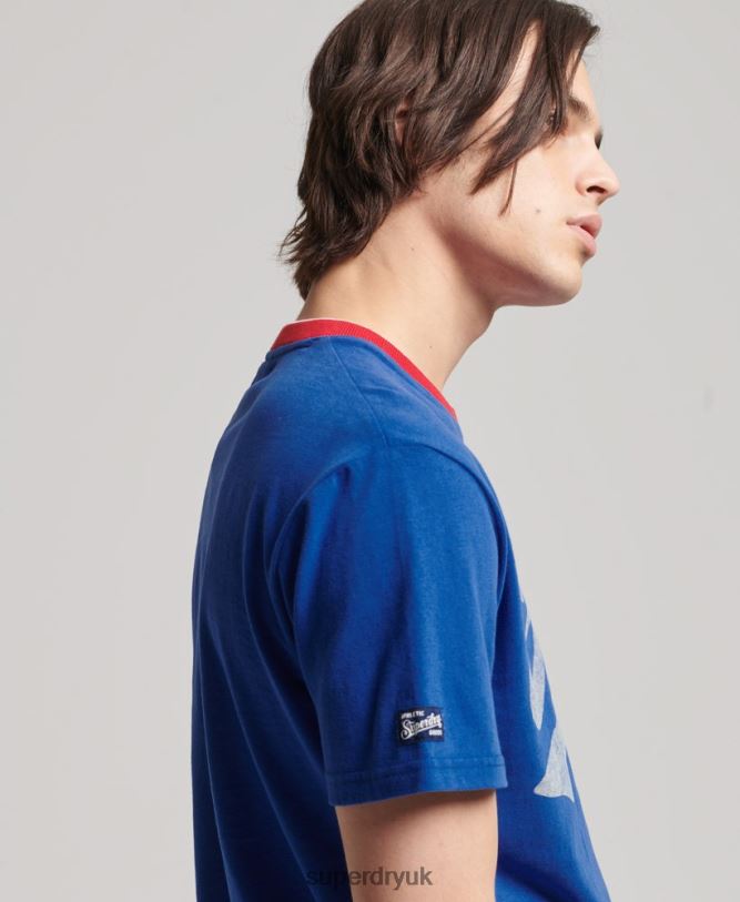 Collegiate T-shirt Men Blue Clothing Superdry 66N8N4961