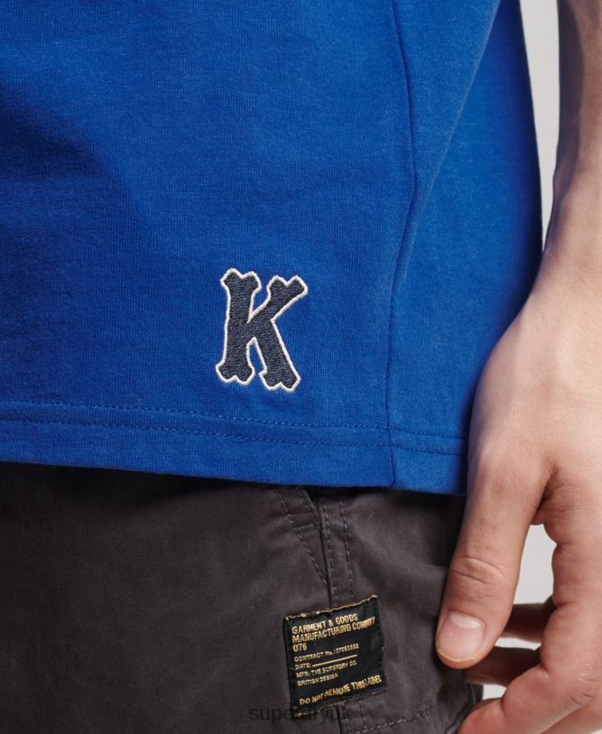 Collegiate T-shirt Men Blue Clothing Superdry 66N8N4961