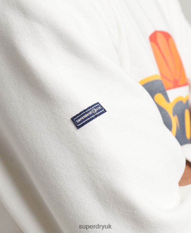 Cooper Nostalgia Crew Sweatshirt Men Cream Clothing Superdry 66N8N5051