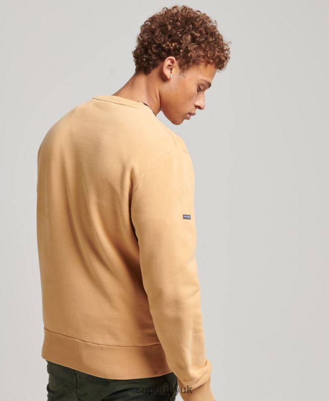 Cooper Nostalgia Crew Sweatshirt Men Yellow Clothing Superdry 66N8N4994