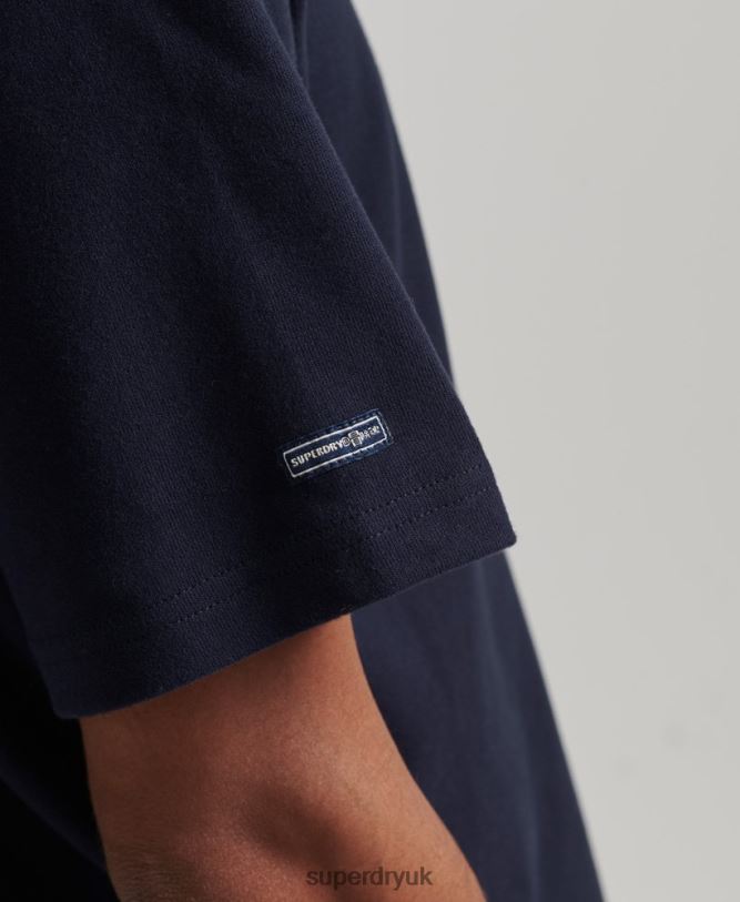 Cooper Retro 70S Graphic T-Shirt Men Navy Clothing Superdry 66N8N4811