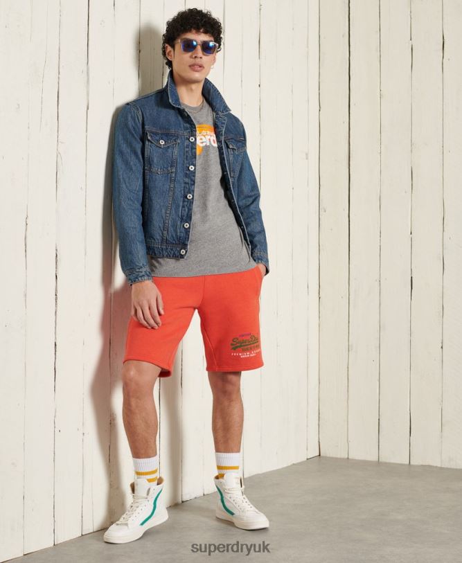 Core Logo Cali Long Sleeved Top Men Grey Clothing Superdry 66N8N6462