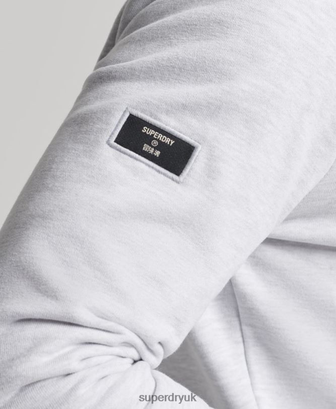 Core Logo Unbrushed Hoodie Men Light Grey Clothing Superdry 66N8N866