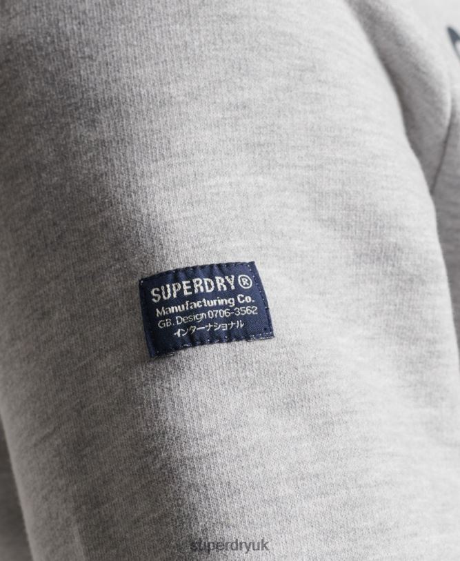 Corporation Logo Marl Hoodie Men Grey Clothing Superdry 66N8N864