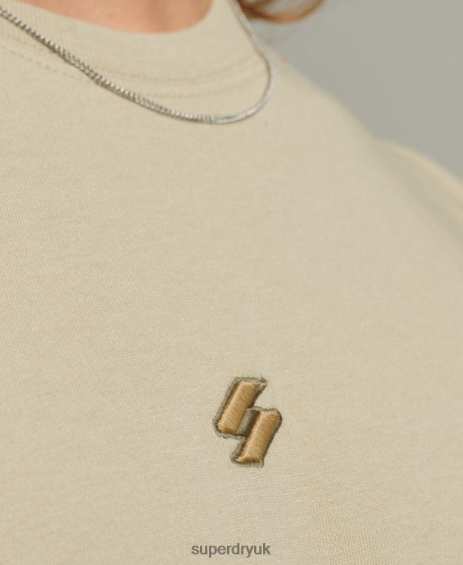 Essential Logo Loose Fit T-Shirt Men Beige Clothing Superdry 66N8N4970