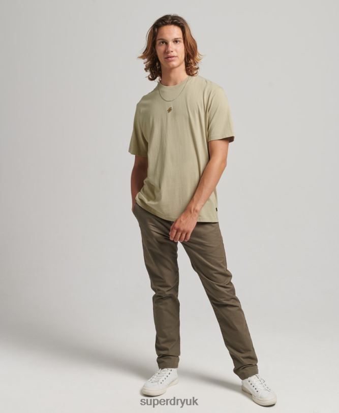 Essential Logo Loose Fit T-Shirt Men Beige Clothing Superdry 66N8N4970