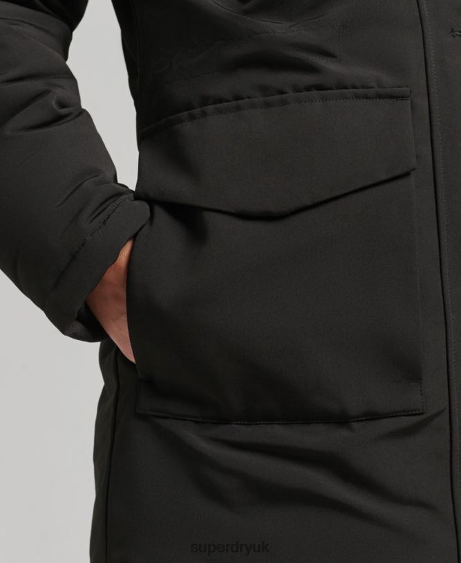 Everest Parka Coat Women Dark Grey Clothing Superdry 66N8N3780