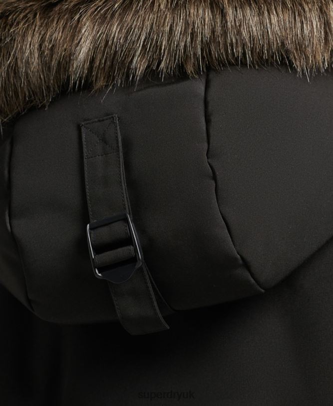 Everest Parka Coat Women Dark Grey Clothing Superdry 66N8N3780