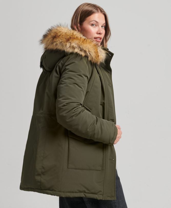 Everest Parka Coat Women Green Clothing Superdry 66N8N3781
